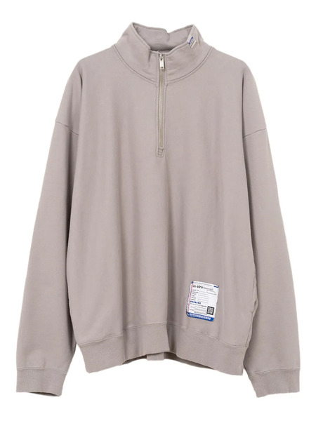  In･stru(men-tal). Half-zip Label Sweatshirt - Grey 