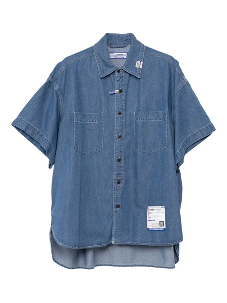  In･stru(men-tal). Logo-patch Denim Shirt - Blue 
