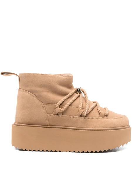  Inuikii Classic Suede Platform Boots - Neutrals 