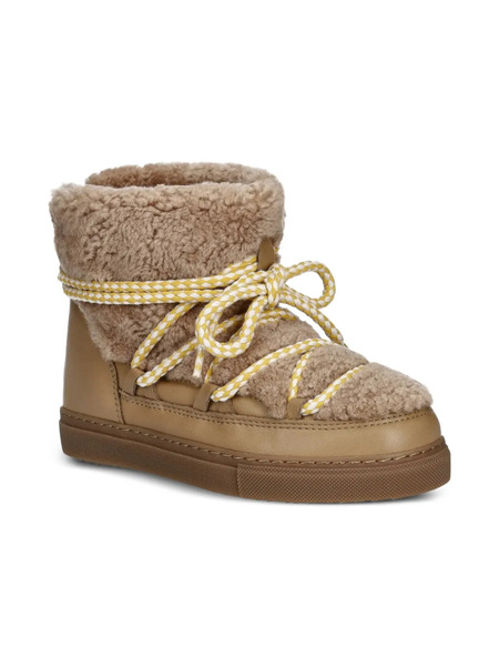 Inuikii Curly Shearling Lace-up Boots - Neutrals 