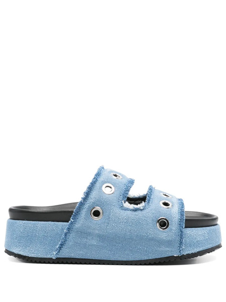  Inuikii Denim Slides - Blue 