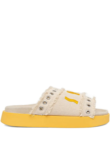  Inuikii Frayed-embellished Flat Sandals - Neutrals 