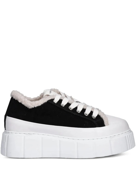  Inuikii Matilda Curly Fleece Platform Sneakers - Black 