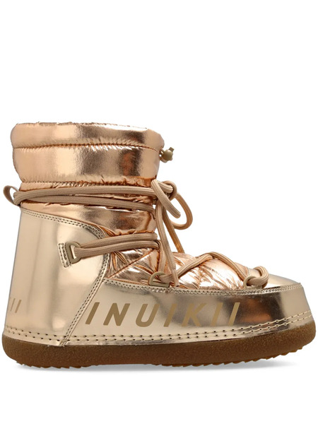  Inuikii Mountain Quilted Metallic Snow Boots - Gold 