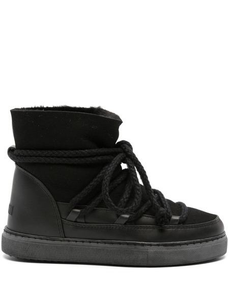  Inuikii Shearling-lining Suede Ankle Boots - Black 