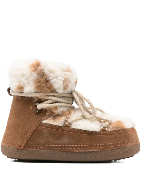  Inuikii Teddy Lace-up Ankle Boots - Brown 