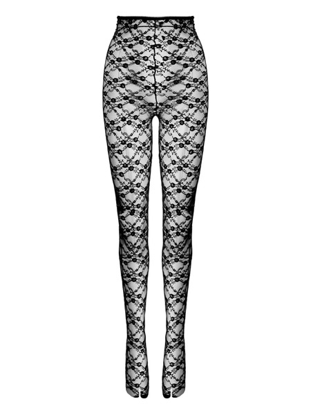  Ioana Ciolacu Brody Lace-patterned Tights - Black 