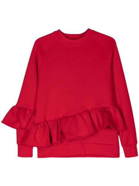 Ioana Ciolacu Cherry Ruffle-trim Sweatshirt - Red 