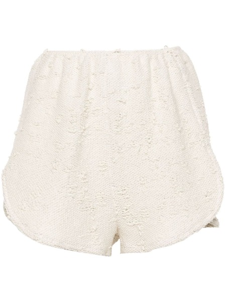  Ioana Ciolacu Distressed-effect Knitted Shorts - Neutrals 