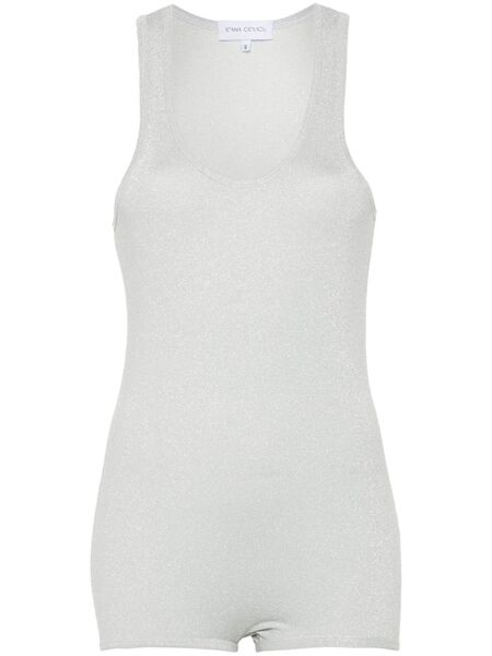  Ioana Ciolacu Metallic-thread Bodysuit - Grey 