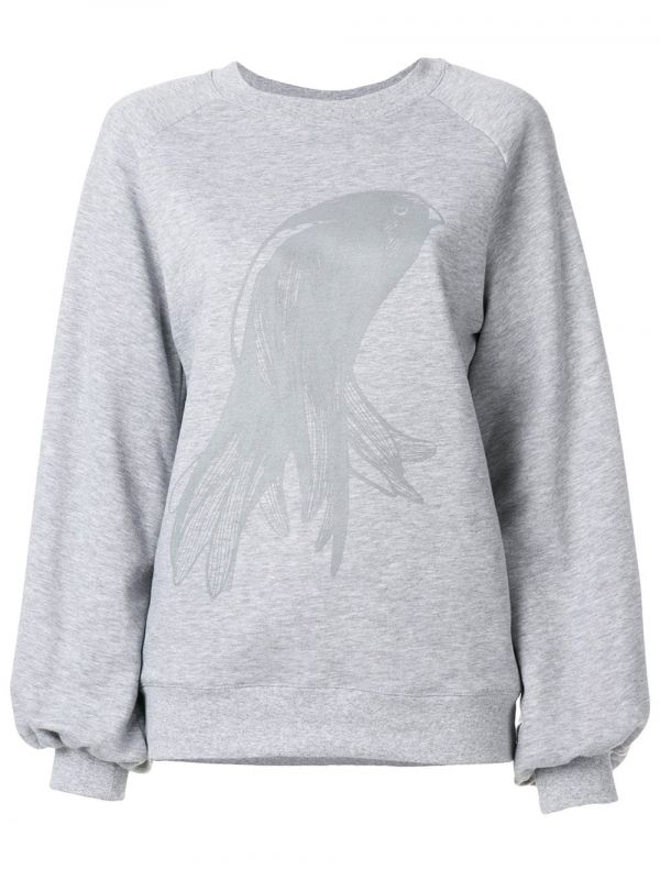  Ioana Ciolacu Oversized Printed Sweatshirt - Grey 