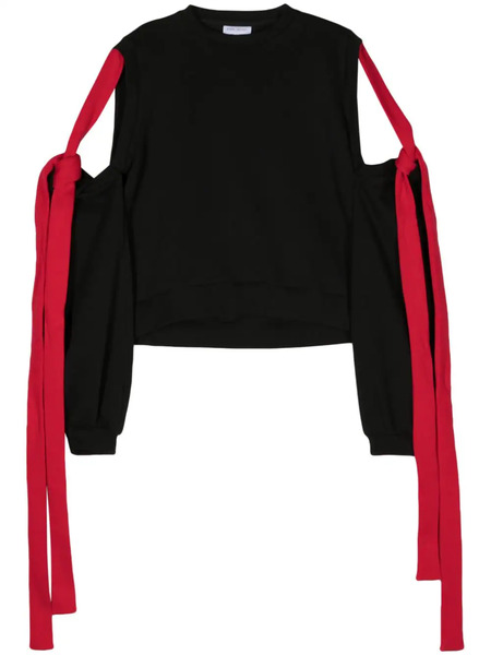  Ioana Ciolacu Stamp Cold-shoulder Sweatshirt - Black 