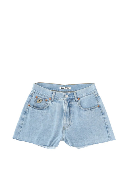 Iois Frayed Shorts - Blue 