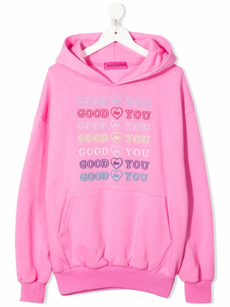  Ireneisgood Good For You-embroidered Jersey Hoodie - Purple 