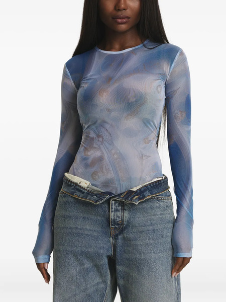  Irina Voinea Long-sleeve Top - Blue 