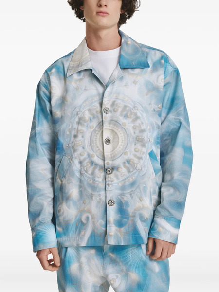  Irina Voinea Printed Overshirt - Blue 