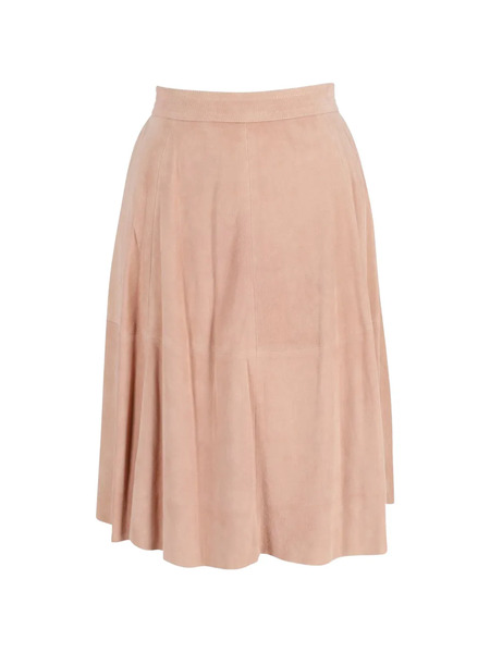  Iris & Ink Circle Suede Skirt - Neutrals 