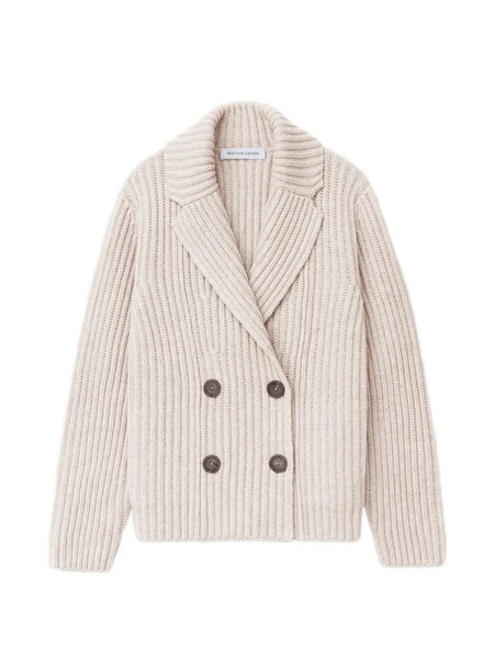  Iris Von Arnim Anika Double-breasted Cardigan - Neutrals 