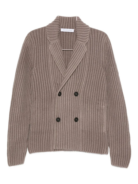  Iris Von Arnim Ribbed Double-breasted Cashmere Cardigan - Neutrals 