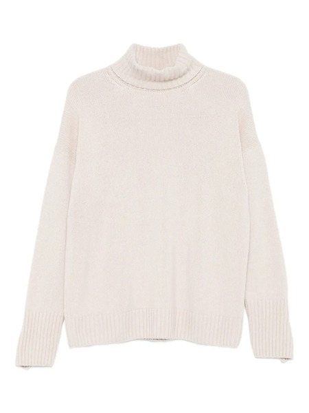  Iris Von Arnim Roll-neck Ribbed Sweater - Neutrals 