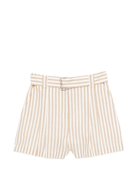  Iro Anemone Striped Belted Shorts - White 