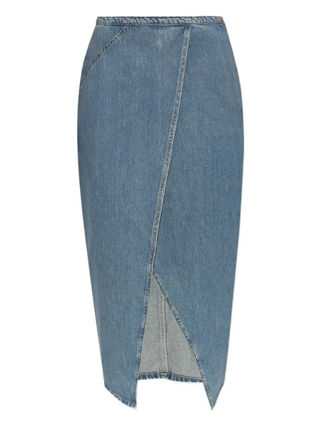  Iro Asymmetric Denim Skirt - Blue 
