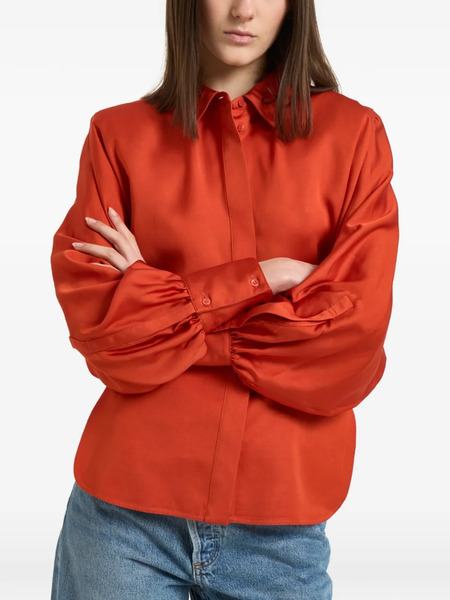  Iro Balloon-sleeve Shirt - Orange 