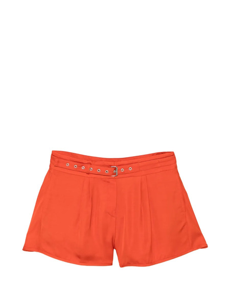  Iro Belted Pleated Shorts - Orange 