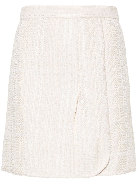  Iro Bouclé Design Mini Skirt - Neutrals 