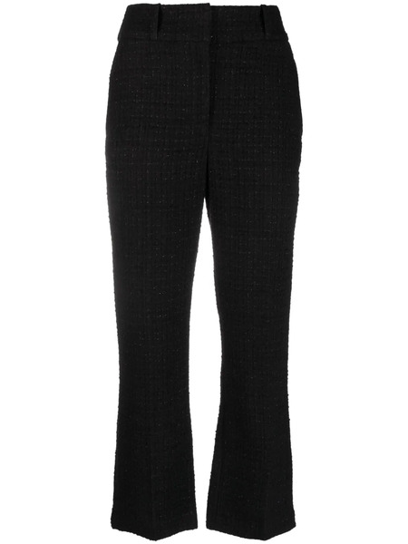  Iro Bouclé Straight-leg Cropped Trousers - Black 
