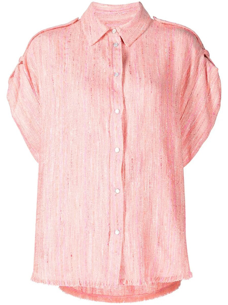  Iro Button-up Tweed Shirt - Pink 