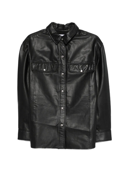  Iro Cabana Pocket Leather Shirt - Black 