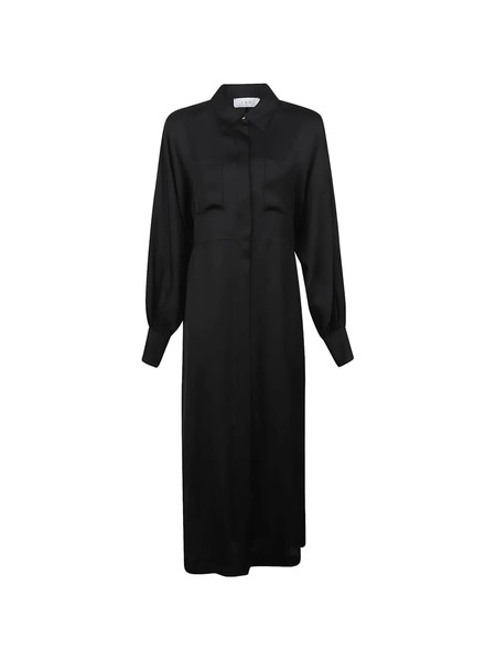  Iro Chest Pockets Midi Dress - Black 