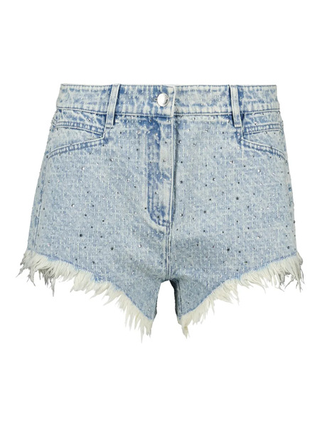  Iro Distressed Denim Shorts - Blue 