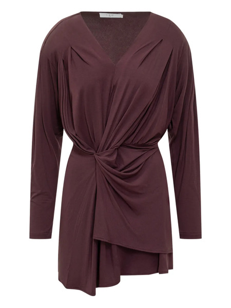  Iro Draped Knotted Dress - Purple 