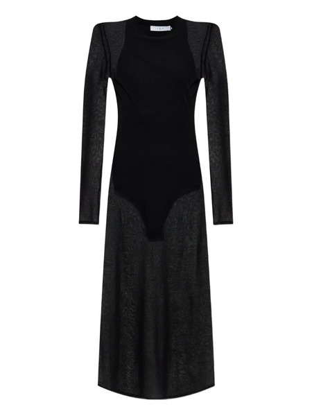  Iro Emala Sheer-paneled Dress - Black 