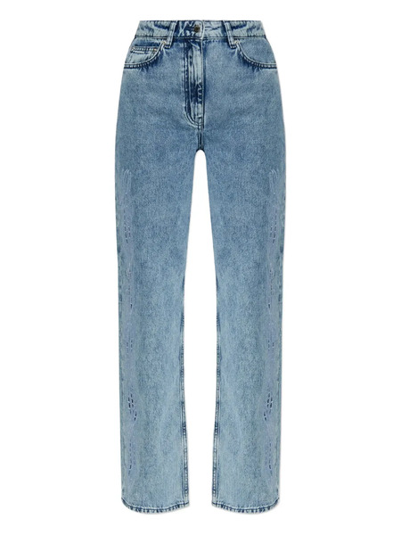  Iro Embroidered Cotton Jeans - Blue 