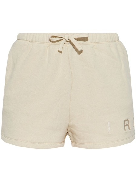  Iro Embroidered-logo Cotton Shorts - Neutrals 