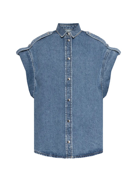  Iro Epaulettes Gilet - Blue 