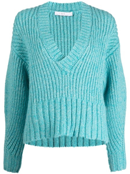  Iro Ewenn Chunky-knit Cropped Jumper - Blue 