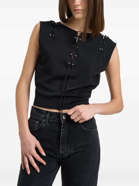  Iro Felicine Lace-up Top - Black 