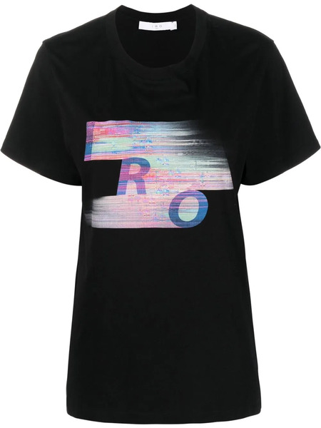  Iro Graphic Logo-print T-shirt - Black 
