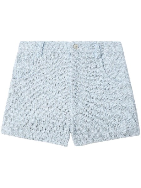  Iro High-waisted Tweed Shorts - Blue 