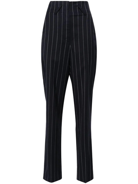  Iro Horacia Pinstriped Tapered-leg Trousers - Blue 