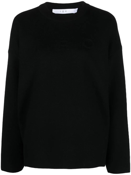  Iro Intarsia Knit-logo Jumper - Black 