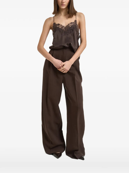  Iro Lace Trim Top - Brown 