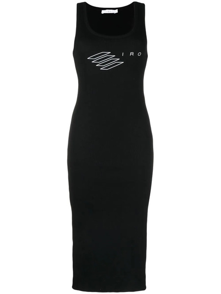  Iro Logo-print Fitted Dress - Black 
