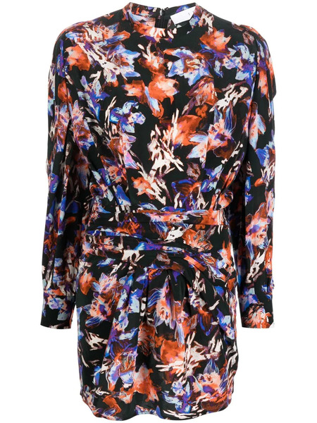  Iro Merera Abstract-print Dress - Black 