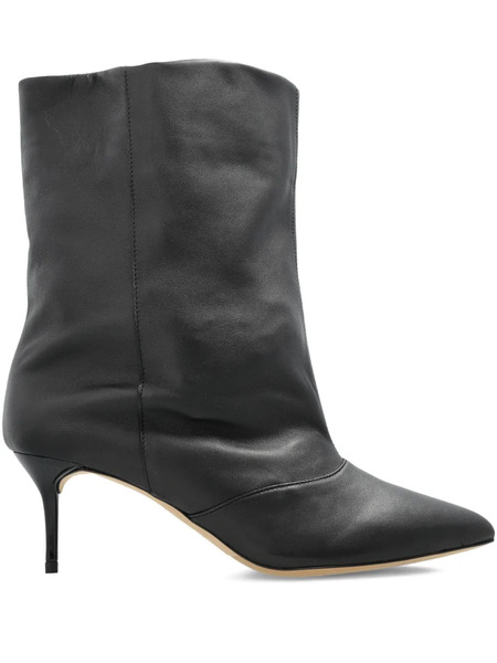  Iro 65mm Loly Slouchy Leather Pointed-toe Boots - Black 