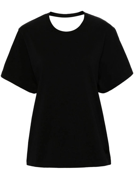  Iro Open-back Cotton T-shirt - Black 